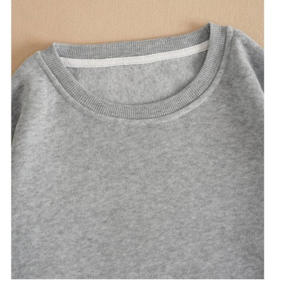 Solid Thermal Lined Sweatshirt - Picture 4 of 6
